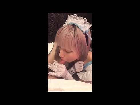 ❤️ 日本偶像[mayuka]，法国女仆装，第一部分，口交和用乳液打飞机 ❤️ Sex video﹏﹏